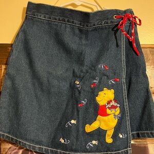 Vintage Winnie the Pooh Jean skirt girls 7/8 100 acre jean company Disney denim